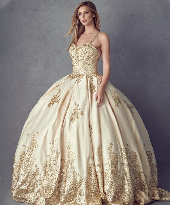 Long Quinceanera Dress Sweet 16 Ball Gown - The Dress Outlet