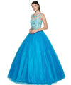 Long Quinceanera Dress Sweet 16 Floral Ball Gown - The Dress Outlet