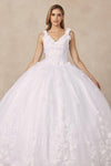 Long Quinceanera Sleeveless Ball Gown - The Dress Outlet