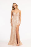 Long Sequined Mermaid  Prom Dress - The Dress Outlet