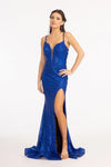 Long Sequined Mermaid  Prom Dress - The Dress Outlet