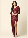 Long Sleeve Formal Evening Dress - The Dress Outlet