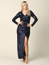 Long Sleeve Formal Evening Dress - The Dress Outlet