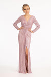 Long Sleeve Formal Mermaid Evening Dress - The Dress Outlet