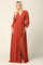 Long Sleeve Mother of the Bride Chiffon Dress - The Dress Outlet