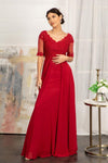 Long 3/4 Sleeve Mother of the Bride Formal Dress - The Dress Outlet