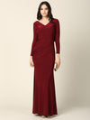 Long Sleeve Mother of the Bride Formal Dress - The Dress Outlet