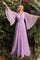 Long Pleated Formal Prom Dress Lavender