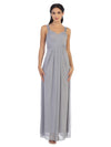 Long Sleeveless Bridesmaid Chiffon Dress - The Dress Outlet