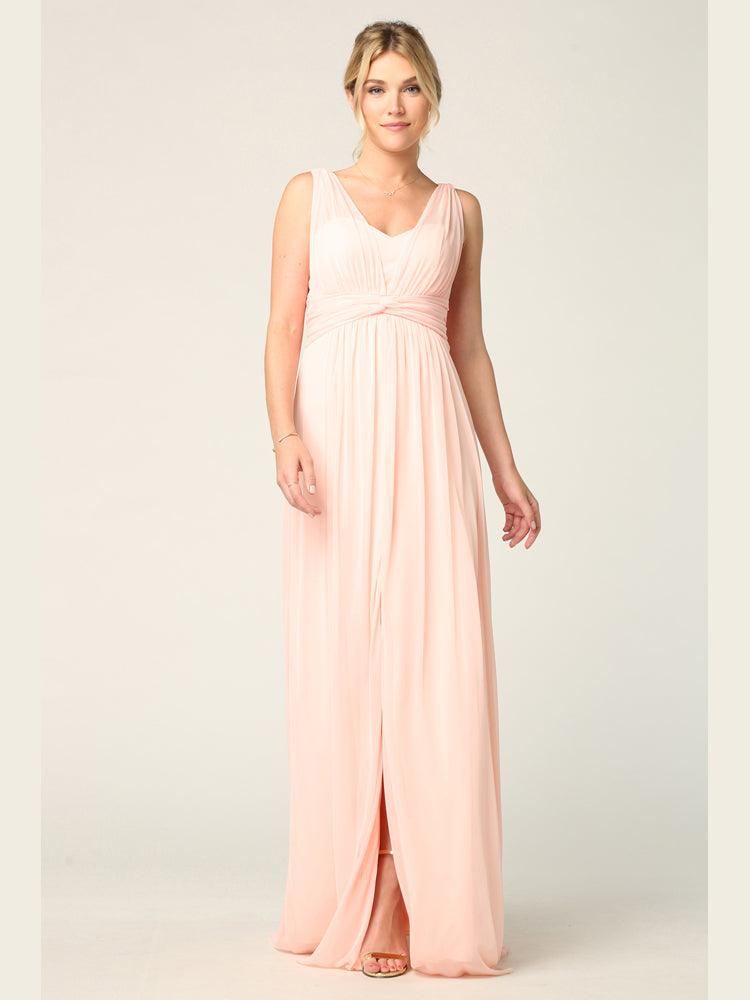 Long Sleeveless Bridesmaid Dress - The Dress Outlet