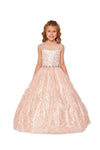 Long Sleeveless Flower Girls Dress - The Dress Outlet