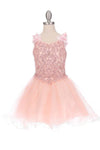 Long Sleeveless Flower Girls Dress - The Dress Outlet