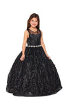 Long Sleeveless Flower Girls Dress - The Dress Outlet