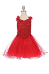 Long Sleeveless Flower Girls Dress - The Dress Outlet