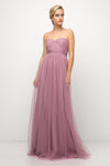 Long Sleeveless Formal Dress Mauve