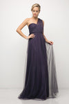 Long Sleeveless Formal Dress Dark Plum