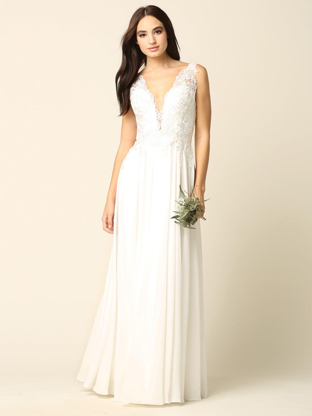 Long Sleeveless Formal Mother of the Bride Dress Sale - The Dress Outlet