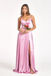 Long Spaghetti Strap Bridesmaid Dress - The Dress Outlet