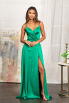 Long Spaghetti Strap Bridesmaid Dress - The Dress Outlet