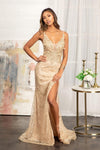 Long Spaghetti Strap Formal Prom Dress - The Dress Outlet