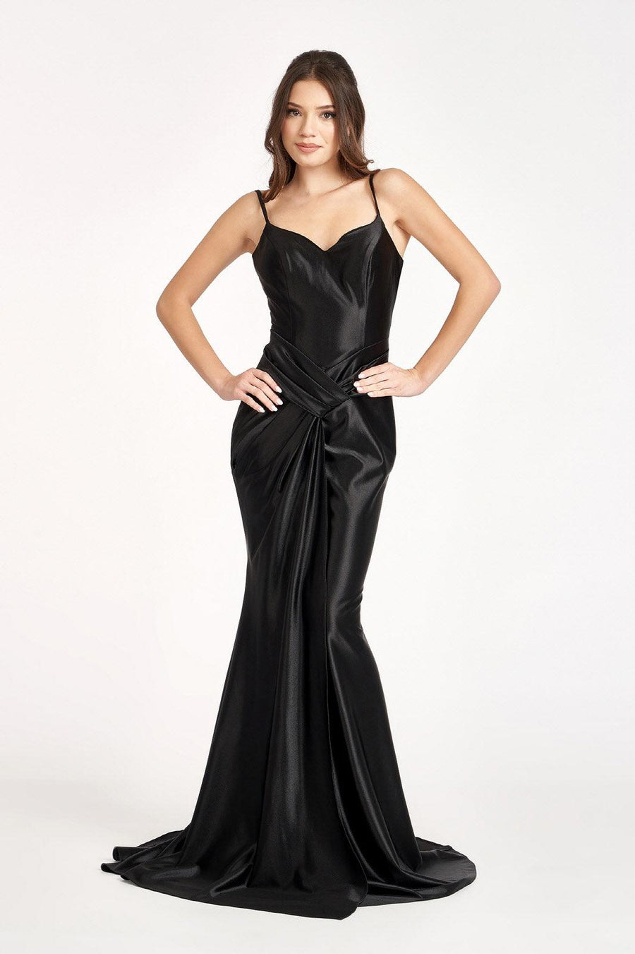 Long Spaghetti Strap Mermaid Prom Dress - The Dress Outlet