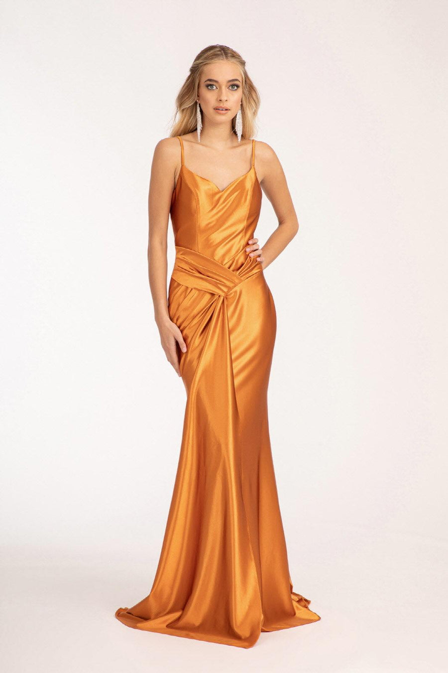 Long Spaghetti Strap Mermaid Prom Dress - The Dress Outlet