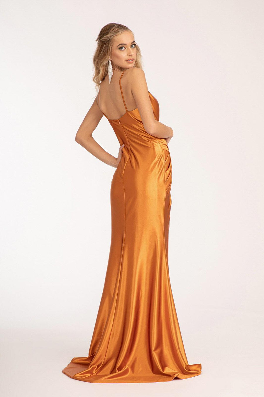 Long Spaghetti Strap Mermaid Prom Dress - The Dress Outlet