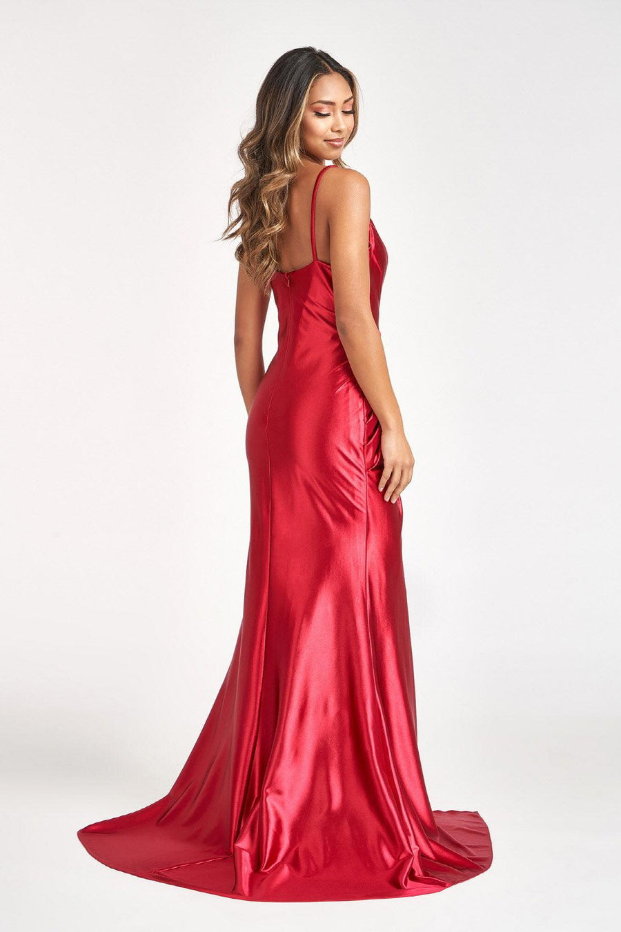 Long Spaghetti Strap Mermaid Prom Dress - The Dress Outlet