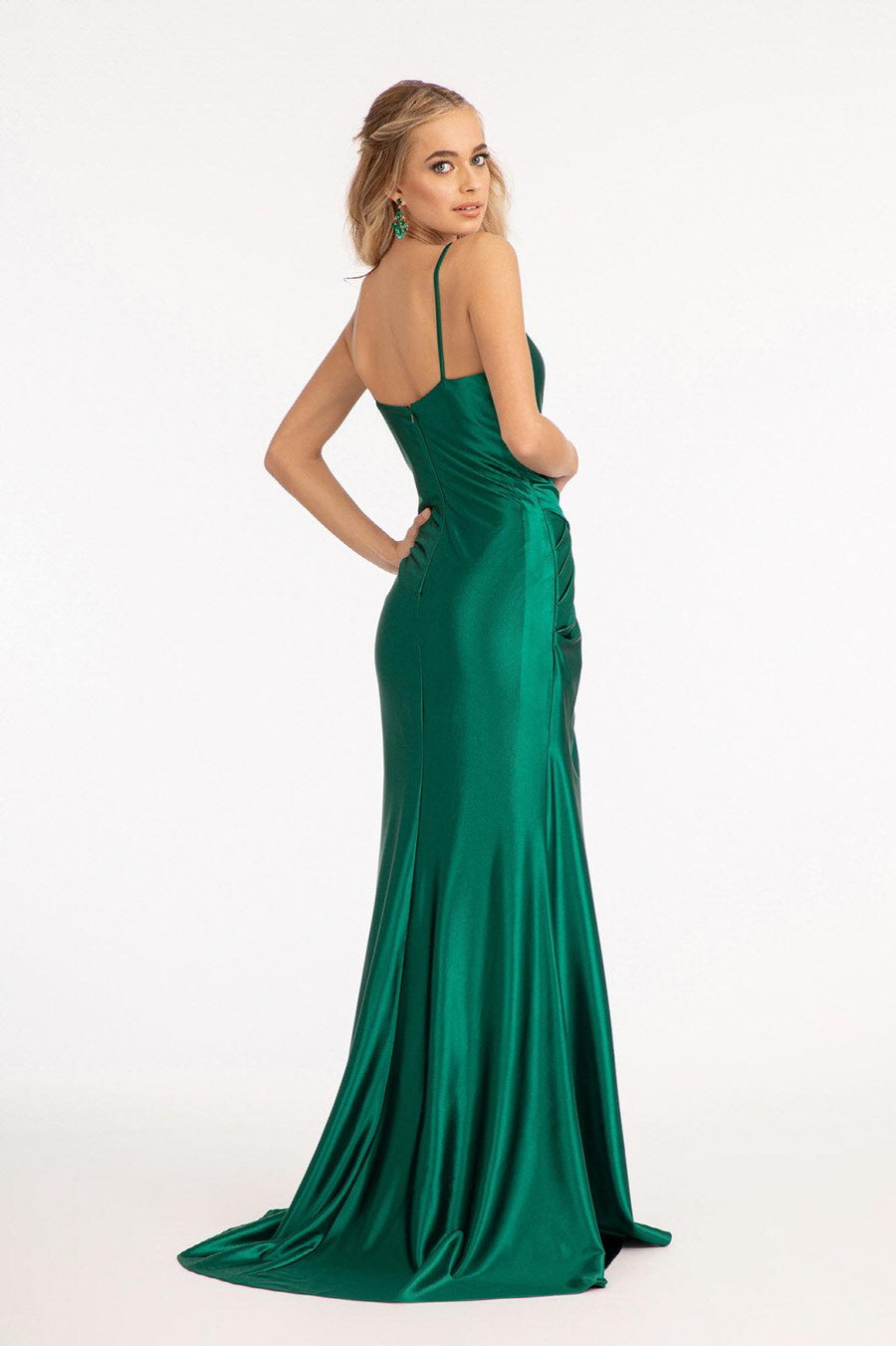 Long Spaghetti Strap Mermaid Prom Dress - The Dress Outlet