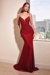 Long Spaghetti Strap Sexy Prom Dress - The Dress Outlet