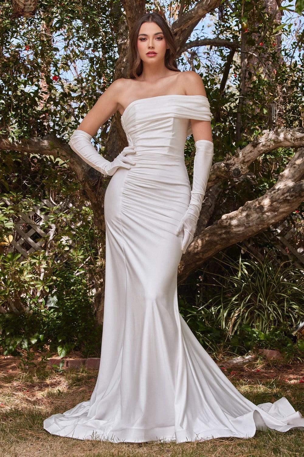 Off White Cinderella Divine CD986W Long Strapless Fitted Wedding Dress ...