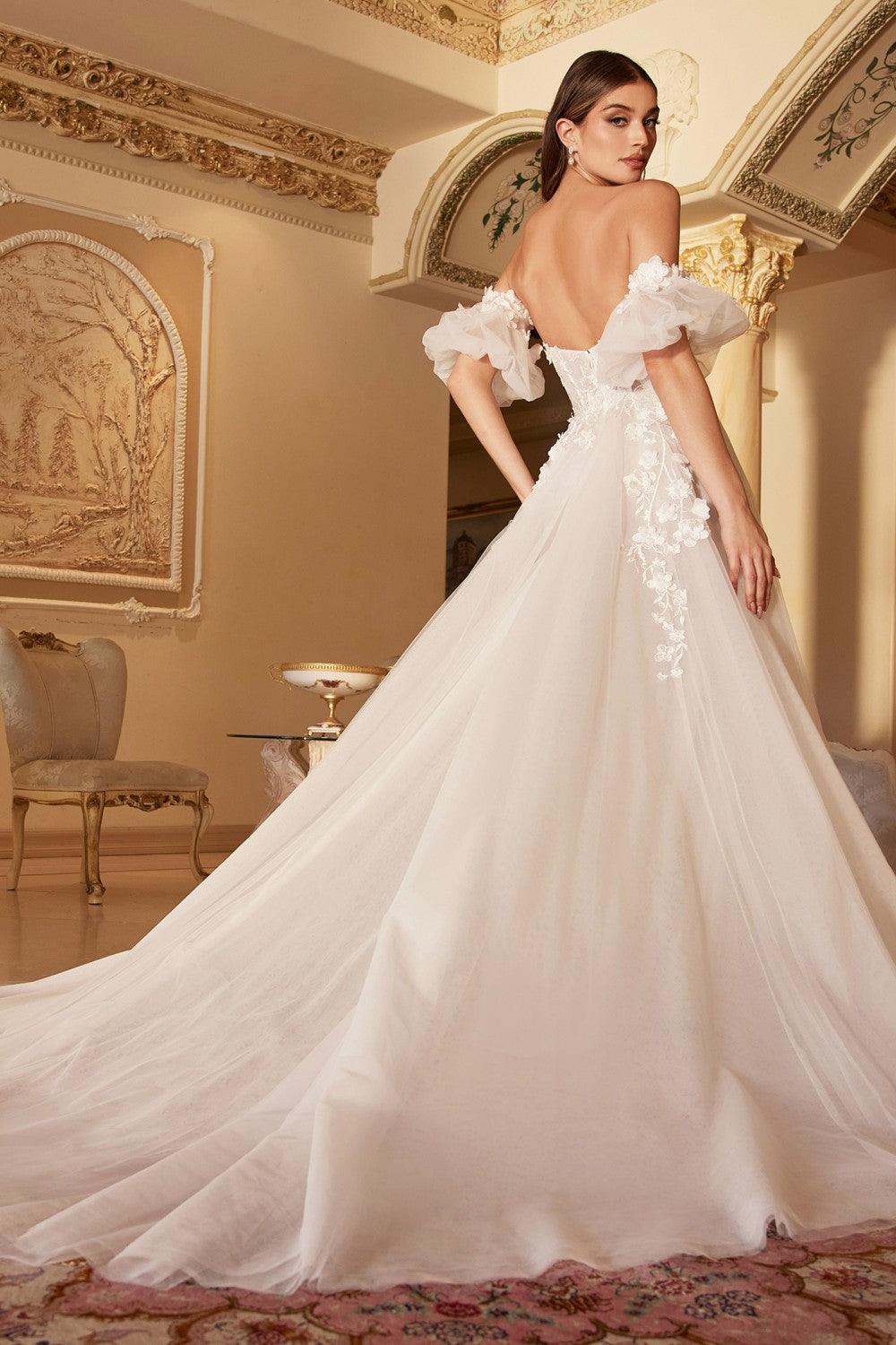 Long Strapless Wedding Gown - The Dress Outlet