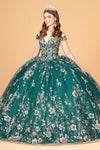 Long Sweet 16 Glitter Quinceanera Dress - The Dress Outlet