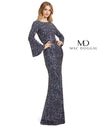 Mac Duggal Bell Long Sleeve Evening Formal Dress - The Dress Outlet