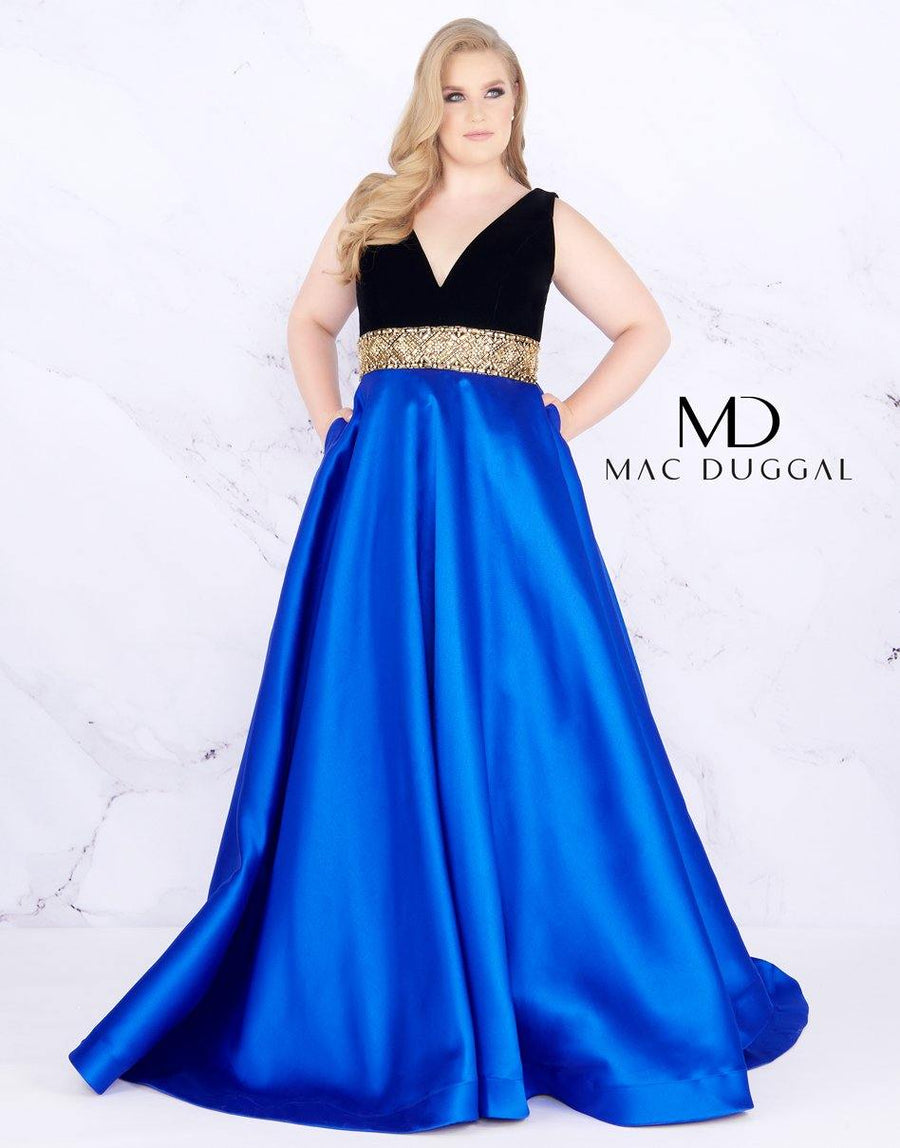 Mac Duggal Fabulous Long Sleeveless Ballgown 66787F - The Dress Outlet