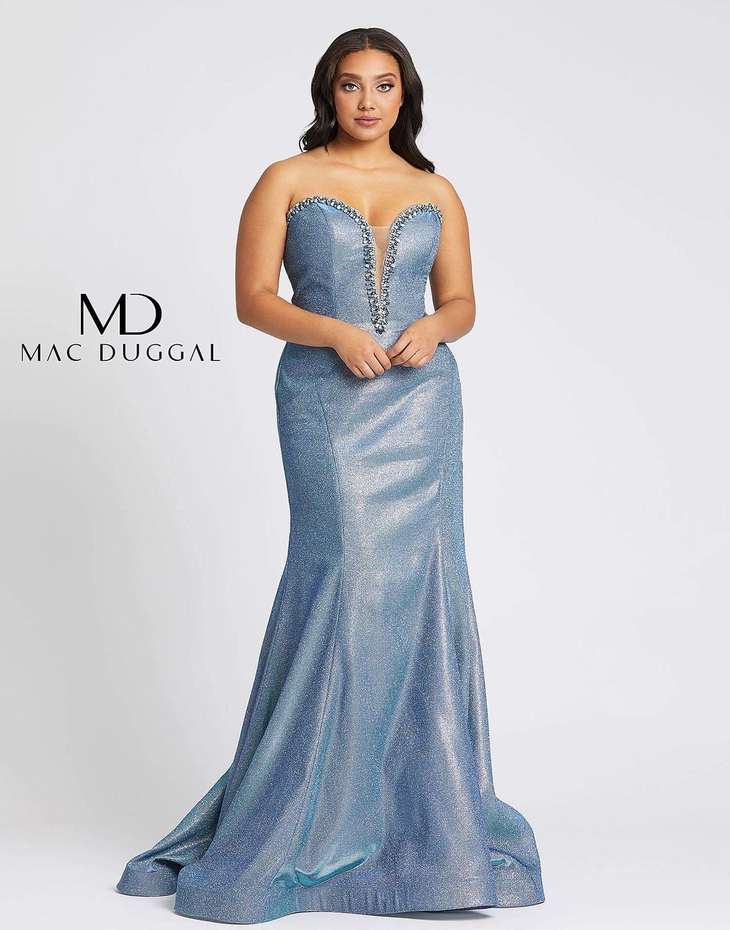 Mac Duggal Fabulouss Plus Size Long Dress 66815F - The Dress Outlet