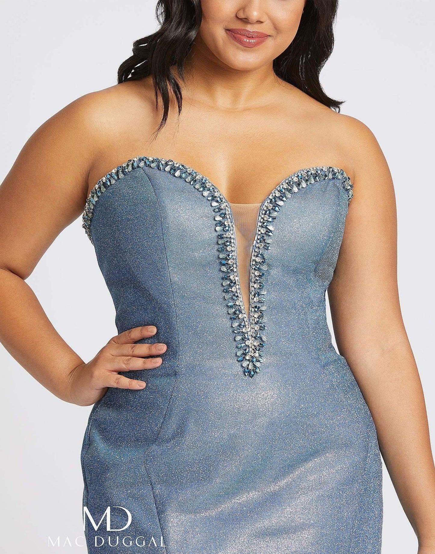 Mac Duggal Fabulouss Plus Size Long Dress 66815F - The Dress Outlet