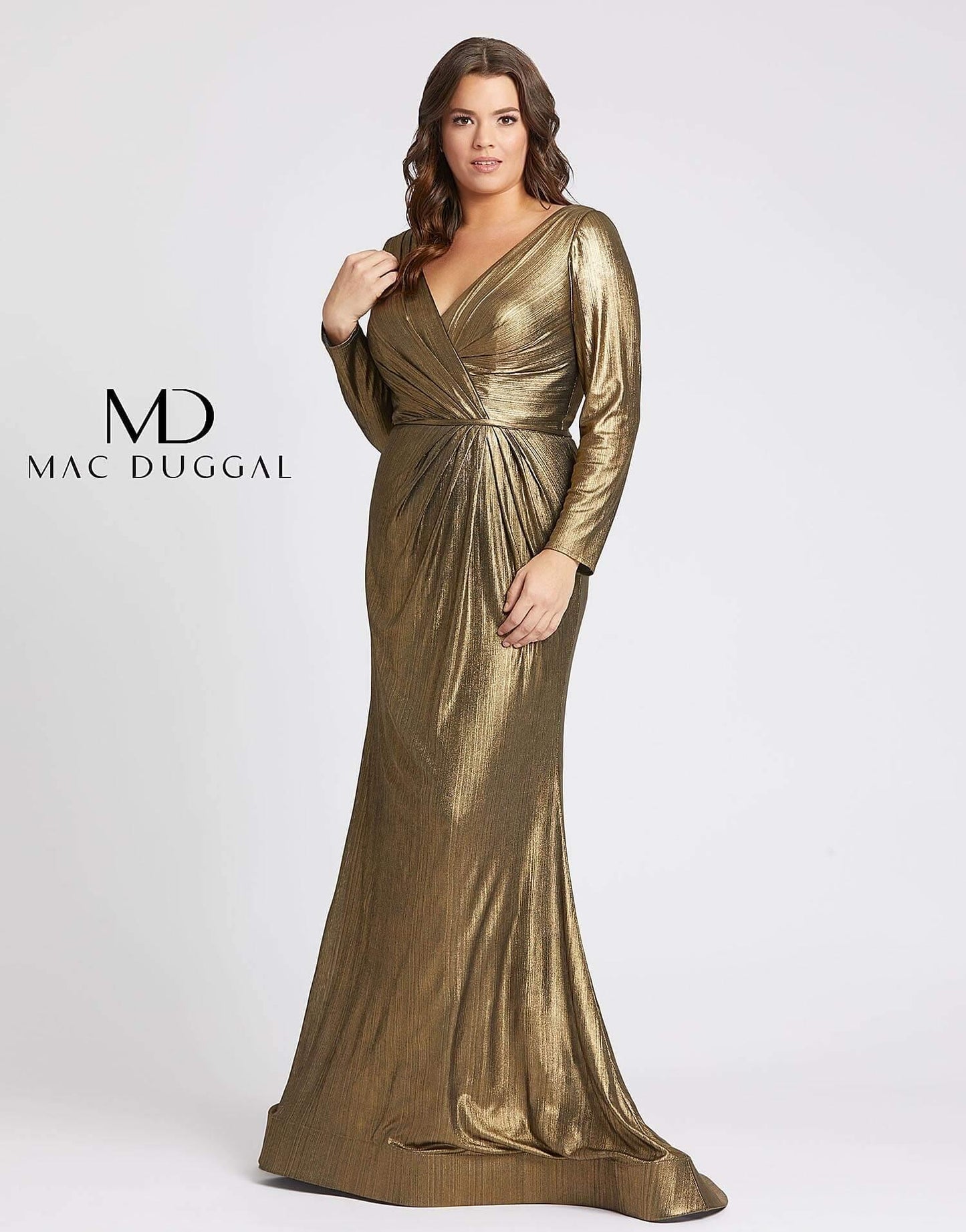 Mac Duggal Fabulouss Plus Size Long Prom Dress  49073F - The Dress Outlet Mac Duggal