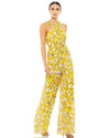 Mac Duggal Formal Floral Print Halter Jumpsuit 55433 - The Dress Outlet