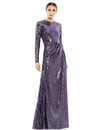 Mac Duggal Formal Long Sleeve Sequins Dress 10824 - The Dress Outlet