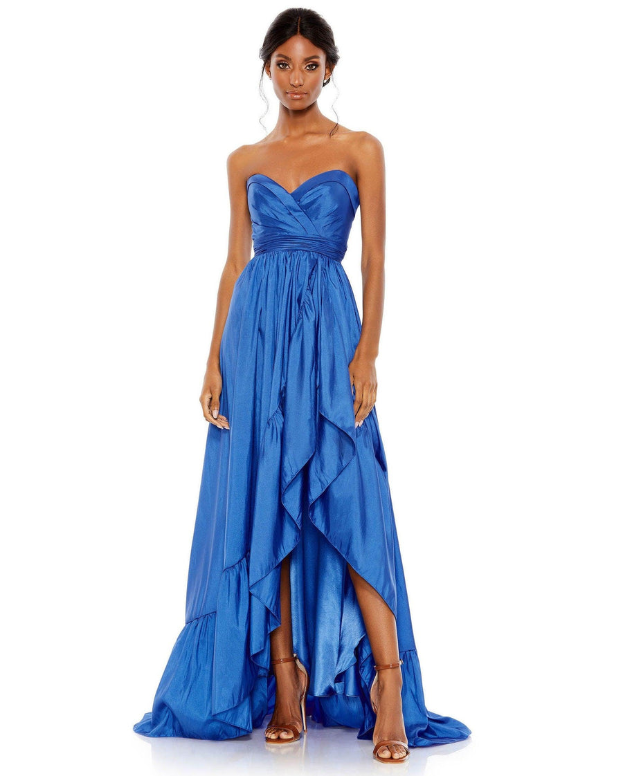 Mac Duggal High Low Strapless Prom Dress 68040 - The Dress Outlet