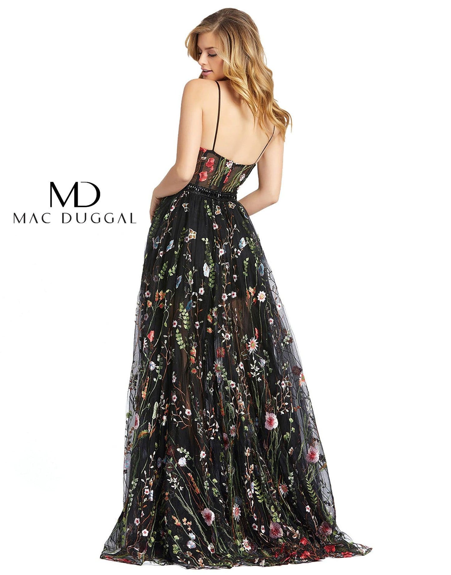 Mac Duggal Long Floral Formal Dress 62989 Sale - The Dress Outlet