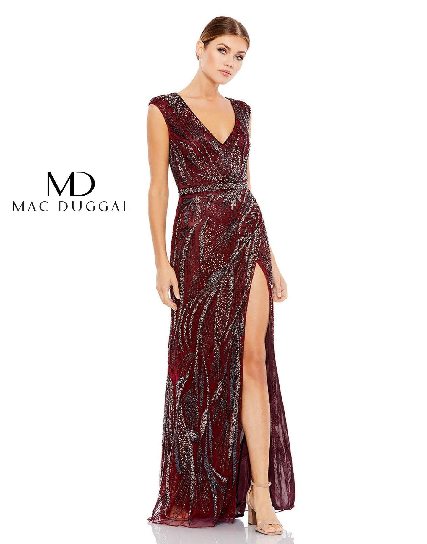 Mac Duggal Long Formal Beaded Dress 5227 Sale - The Dress Outlet