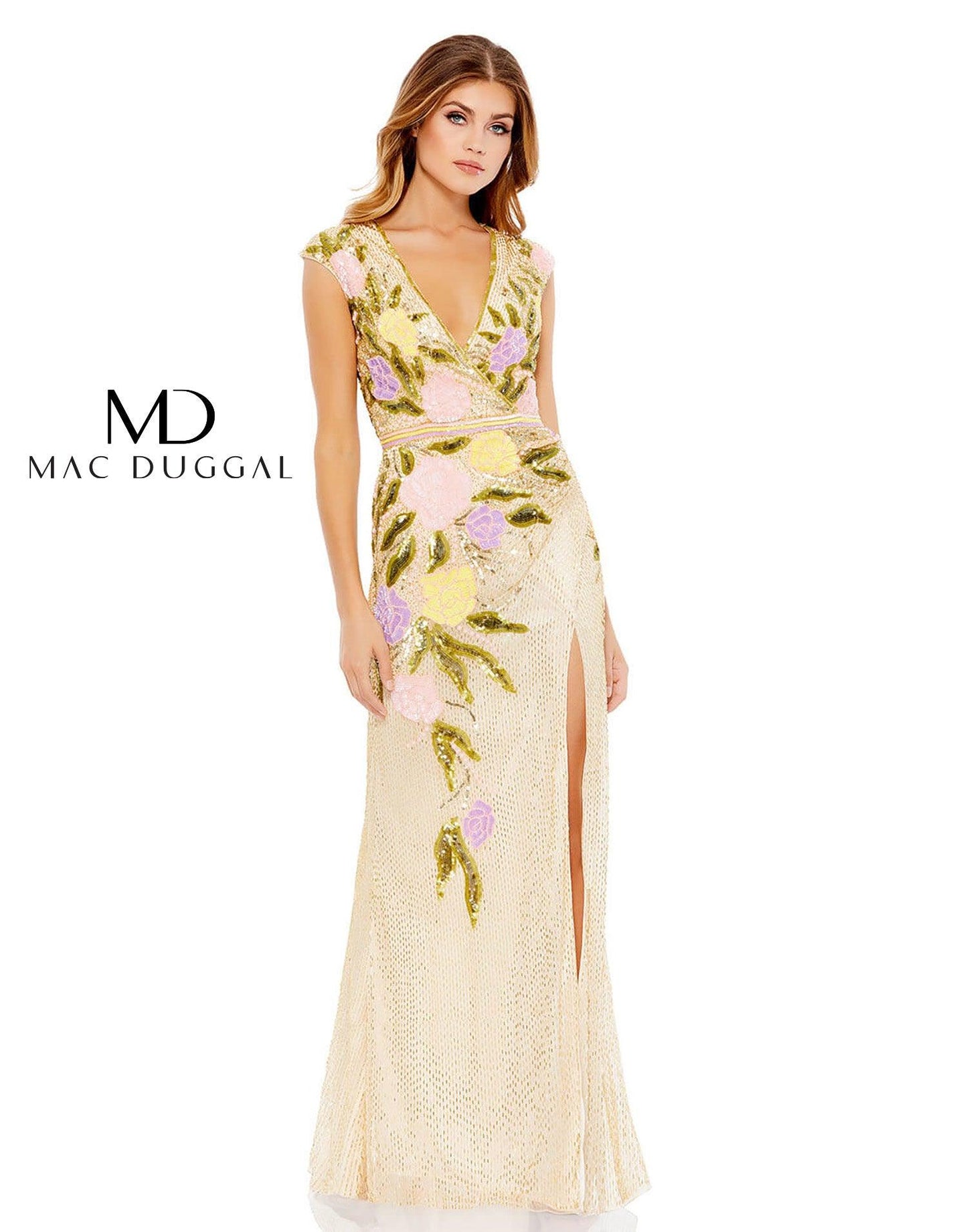 Mac Duggal Long Formal Beaded Dress 5420 Sale - The Dress Outlet