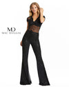 Mac Duggal Long Formal Beaded Lace Jumpsuit 1993M - The Dress Outlet