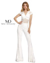 Mac Duggal Long Formal Beaded Lace Jumpsuit 1993M - The Dress Outlet