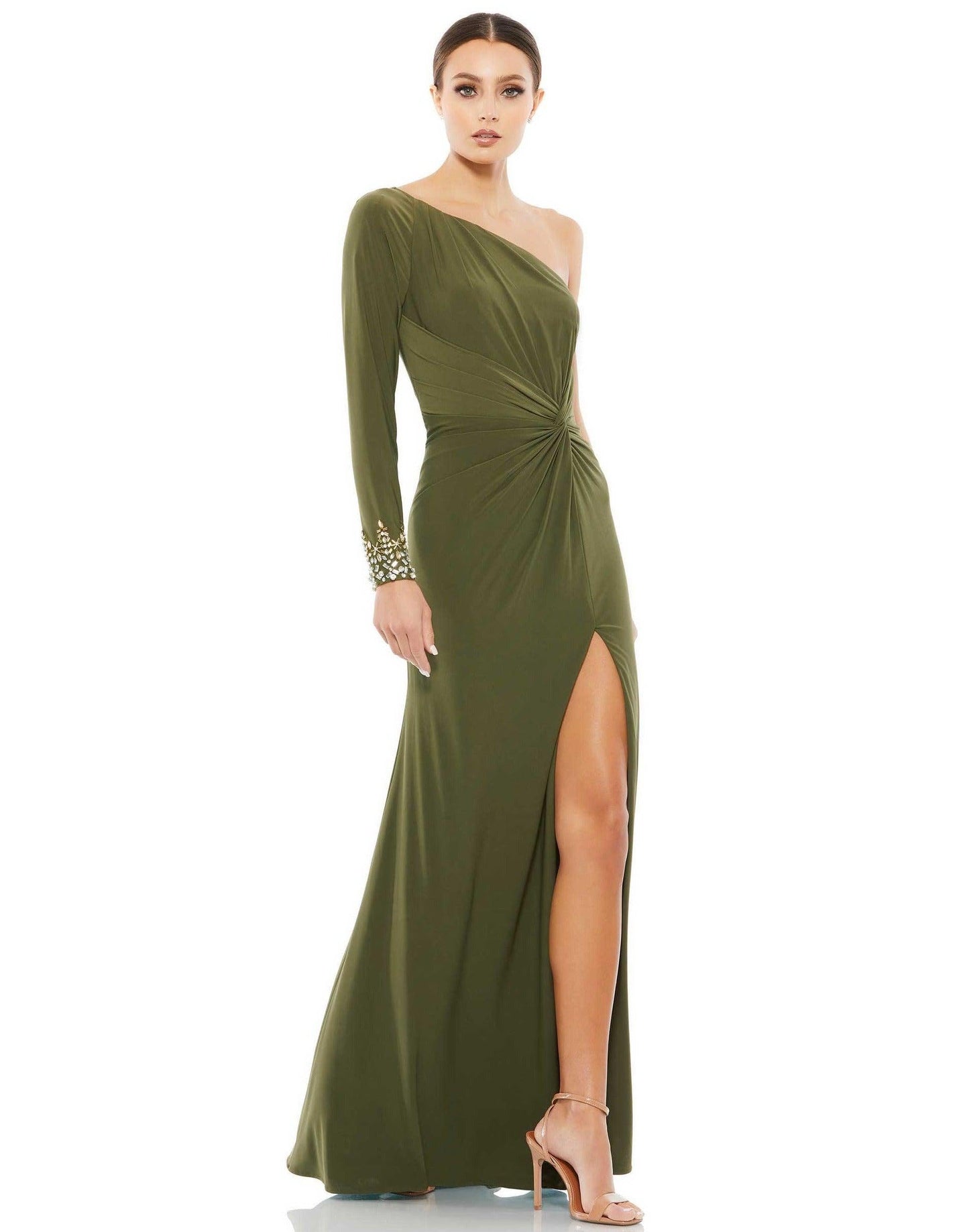 Formal Dresses Long Formal Fitted Evening Dress Olive