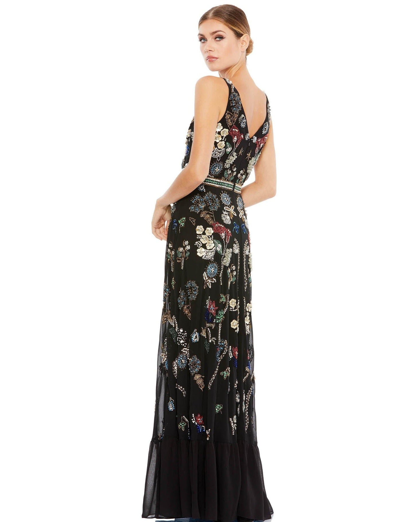 Mac Duggal Cyrstal Floral Evening Gown 93548 - The Dress Outlet