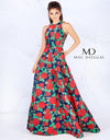 Mac Duggal Long Formal Floral Print Dress 55162L - The Dress Outlet