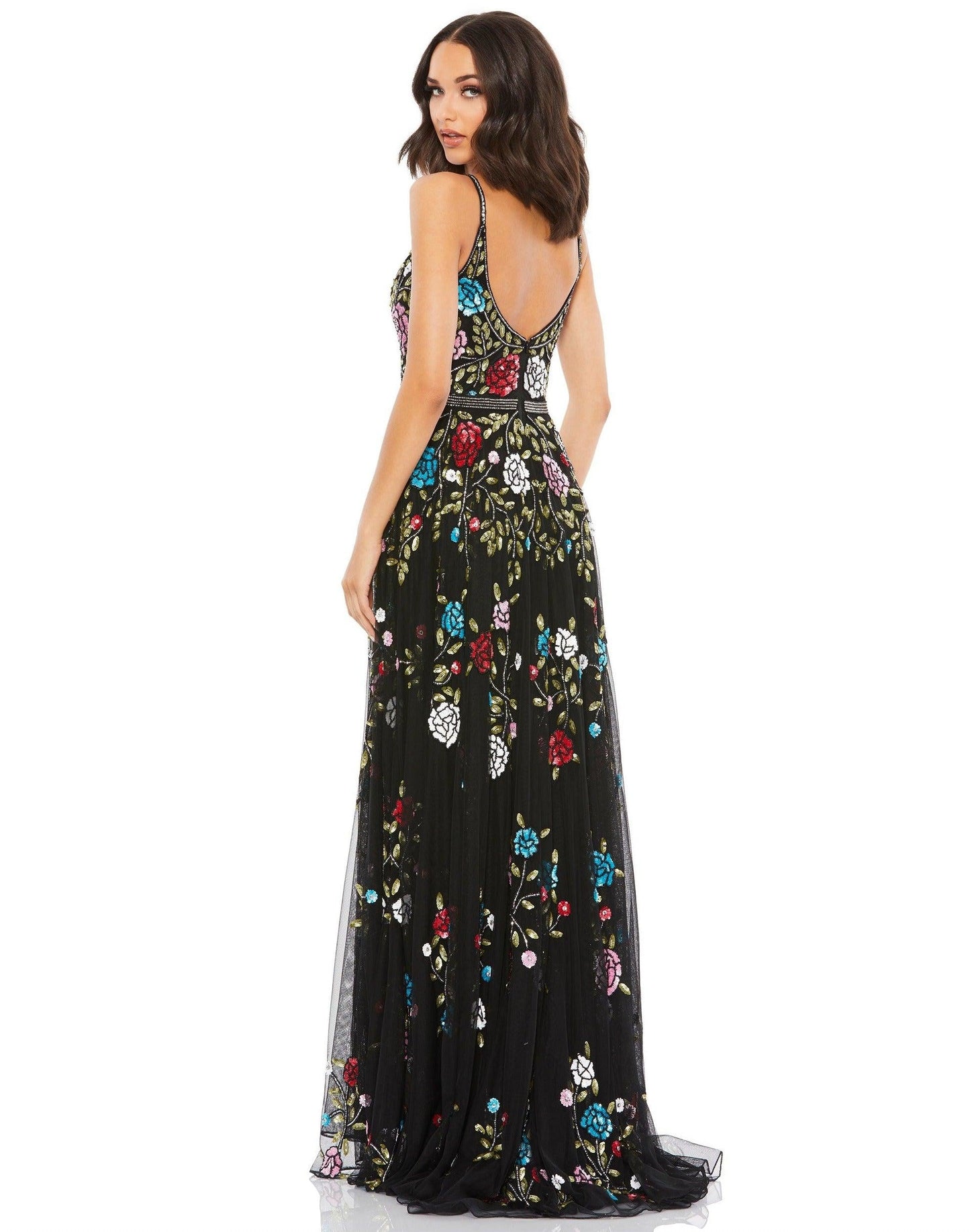 Mac Duggal Long Formal Floral Prom Dress 5400 - The Dress Outlet